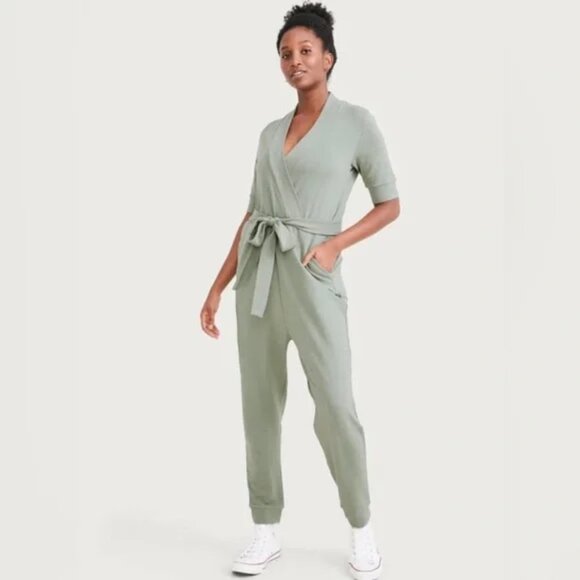 Hatch The Nurse to Errand Jumpsuit Sage Green Size 2 Maternity US 8-10 - Picture 1 of 9